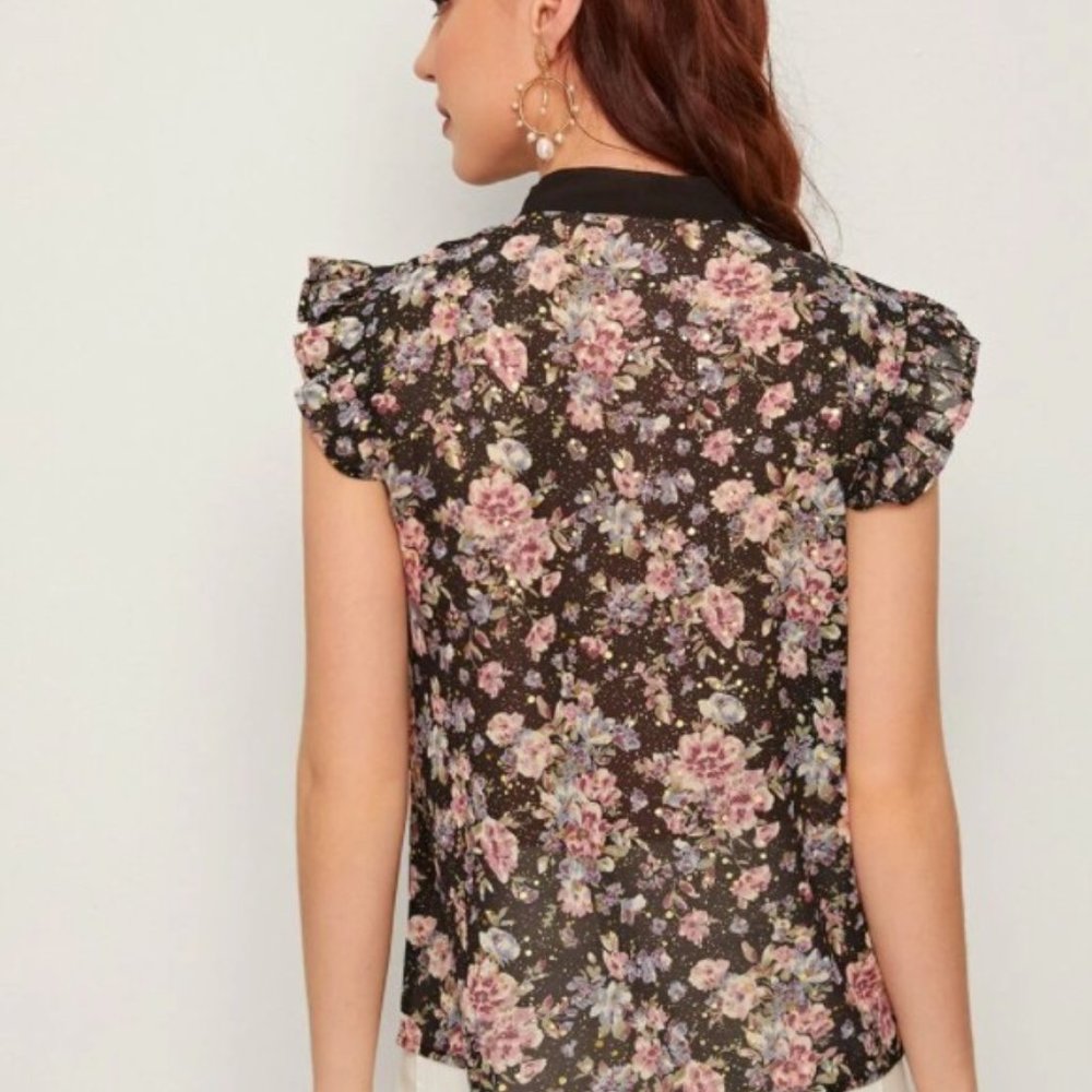 brand new elegant floral blouse - Picture 3 of 3